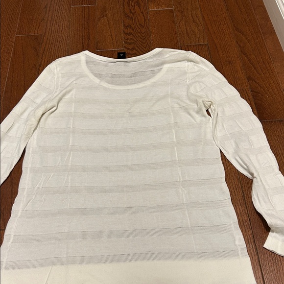 Ladies size XL lightweight white long sleeve Ann Taylor pullover sweater - Picture 9 of 12